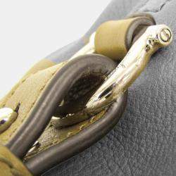 Pre Owned Salvatore Ferragamo Gancini Sling Bag Leather Shoulder Bag Brown