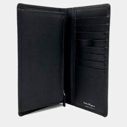 Pre Owned محفظة طويلة سالفاتوري فيراغامو جلد أسود
