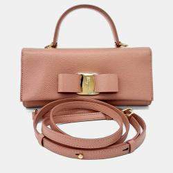 مملوكة مسبقًا Salvatore Ferragamo Pink Leather Tote and Crossbody bag