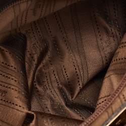 مملوكة مسبقًا Salvatore Ferragamo Brown/Black Leopard Print Calf Hair and Leather Satchel