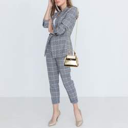 Pre Owned حقيبة سالفاتوري فيراغامو صغيرة صوفيا جلد ومعدن ذهبي يد علوية