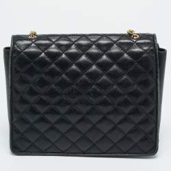 مملوكة مسبقًا Salvatore Ferragamo Ginny Black Quilted Leather Shoulder Bag
