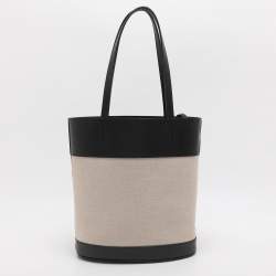 مملوكة مسبقًا حقيبة يد فيراغامو شامرينغ قماش و جلد بيج/أسود