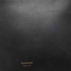 مملوكة مسبقًا حقيبة يد فيراغامو شامرينغ قماش و جلد بيج/أسود