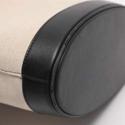 مملوكة مسبقًا حقيبة يد فيراغامو شامرينغ قماش و جلد بيج/أسود