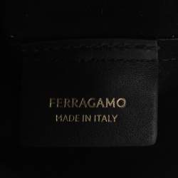 مملوكة مسبقًا حقيبة يد فيراغامو شامرينغ قماش و جلد بيج/أسود