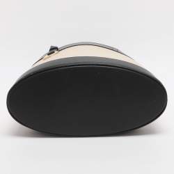 مملوكة مسبقًا حقيبة يد فيراغامو شامرينغ قماش و جلد بيج/أسود