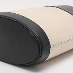 مملوكة مسبقًا حقيبة يد فيراغامو شامرينغ قماش و جلد بيج/أسود