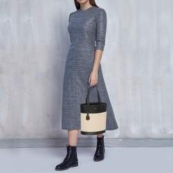 مملوكة مسبقًا حقيبة يد فيراغامو شامرينغ قماش و جلد بيج/أسود