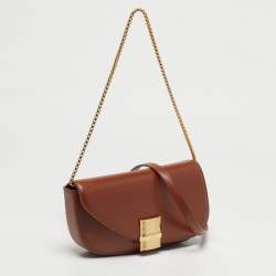 Pre Owned حقيبة كتف سالفاتوري فيراغامو فياما جلد بني