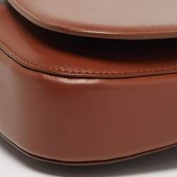 Pre Owned حقيبة كتف سالفاتوري فيراغامو فياما جلد بني