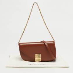 Pre Owned حقيبة كتف سالفاتوري فيراغامو فياما جلد بني