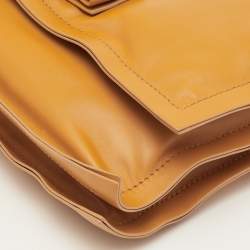 مملوكة مسبقًا Salvatore Ferragamo Viva Bow Mustard Padded Leather Shoulder Bag