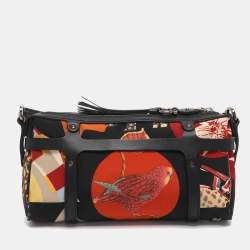 Pre Owned حقيبة سالفاتور فيراغامو  سفاري باجيت ليوبارد نايلون/ جلد بطباعة الغابة متعددة الألوان 