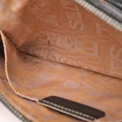 Pre Owned حقيبة سالفاتور فيراغامو  سفاري باجيت ليوبارد نايلون/ جلد بطباعة الغابة متعددة الألوان 