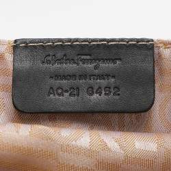 Pre Owned حقيبة سالفاتور فيراغامو  سفاري باجيت ليوبارد نايلون/ جلد بطباعة الغابة متعددة الألوان 