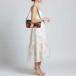 Pre Owned حقيبة سالفاتور فيراغامو  سفاري باجيت ليوبارد نايلون/ جلد بطباعة الغابة متعددة الألوان 