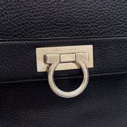 مملوكة مسبقًا حقيبة سالفاتوري فيراغامو صوفيا جلد سوداء كبيرة