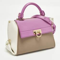 Pre Owned حقيبة سالفاتوري فيراغامو سوفيا صغيرة جلد أصفر بمقبض علوي