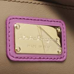 Pre Owned حقيبة سالفاتوري فيراغامو سوفيا صغيرة جلد أصفر بمقبض علوي