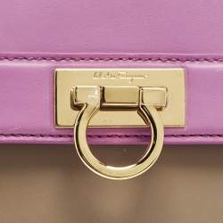 Pre Owned حقيبة سالفاتوري فيراغامو سوفيا صغيرة جلد أصفر بمقبض علوي