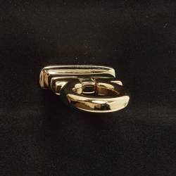 Pre Owned Salvatore Ferragamo Sofia Mini Black/Gold Suede and Metal Top Handle Bag