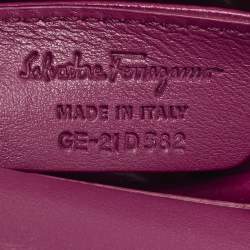 مملوكة مسبقًا حقيبة سالفاتوري فيراغامو صوفيا صغيرة بمقبض علوي جلد وثعبان بلون وردي ومعادن