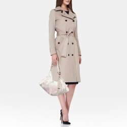 مملوكة مسبقًا حقيبة هوغو سالفاتوري فيراغامو جلد وزهري مطوي بنقشة زهرية وستان