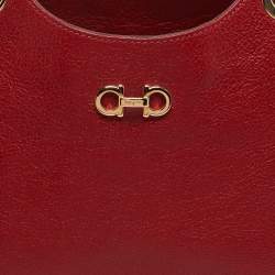 Pre Owned حقيبة يد سالفاتوري فيراغامو بيتولا جلد أحمر