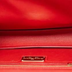 Pre Owned حقيبة كتف سالفاتوري فيراغامو جلد سافياتو زهري بربطة فيرا وسلسلة 