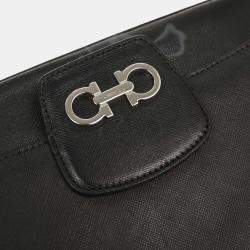 Pre Owned حقيبة كتف غانتشيني سوداء سالفاتوري فيراغامو