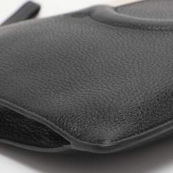 مملوكة مسبقًا حقيبة كلتش سالفاتوري فيراغامو حزام يد جلد أسود غانشيني