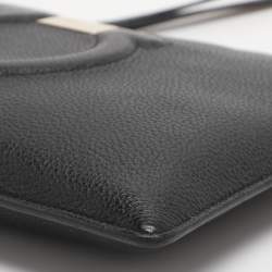 مملوكة مسبقًا حقيبة كلتش سالفاتوري فيراغامو حزام يد جلد أسود غانشيني