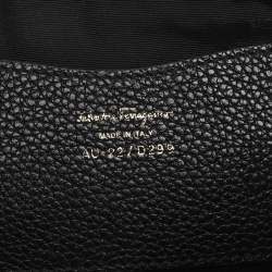 مملوكة مسبقًا حقيبة كلتش سالفاتوري فيراغامو حزام يد جلد أسود غانشيني