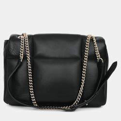 Pre Owned حقيبة كتف سالفاتوري فيراغامو فيرا جلد مبطن أسود