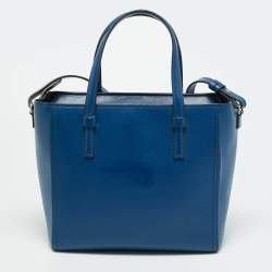 Pre Owned حقيبة يد سلفاتوري فيراغامو بوني جلد زرقاء