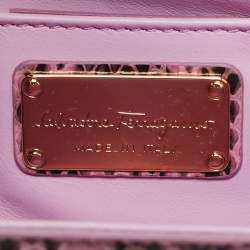 مملوكة مسبقًا حقيبة كلاتش سالفاتوري فيراغامو ثاليا بيثون ليلكي بسلسلة