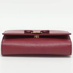 مملوكة مسبقًا حقيبة كتف سالفاتوري فيراغامو فارا بو جلد وردية