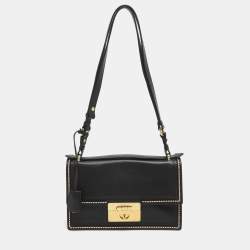 Pre Owned Salvatore Ferragamo Aileen Black Leather Shoulder Bag