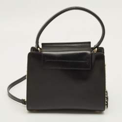 مملوكة مسبقًا Salvatore Ferragamo Vara Bow Black Leather Flap Top Handle Bag