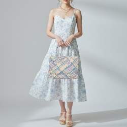 مملوكة مسبقًا حقيبة يد سالفاتوري فيراغامو شريط قماش منسوج لافندر/متعدد الألوان