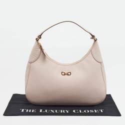 Pre Owned حقيبة هوبو سالفاتوري فيراغامو غانتشيني رومانا جلد سافيانو وردي