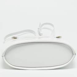 Pre Owned Salvatore Ferragamo Wanda White Leather Tote