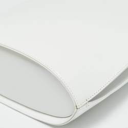 Pre Owned Salvatore Ferragamo Wanda White Leather Tote