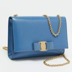 Pre Owned حقيبة كتف سالفاتوري فيراغامو جيني جلد مبطن أسود