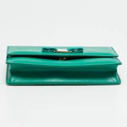 Pre Owned حقيبة سالفاتوري فيراغامو فارا بوه حزام قابلة للتحويل جلد أخضر