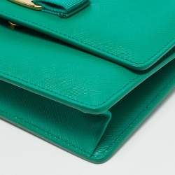 Pre Owned حقيبة سالفاتوري فيراغامو فارا بوه حزام قابلة للتحويل جلد أخضر