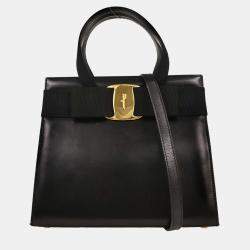 مملوكة مسبقًا Salvatore Ferragamo Black Vara Bow 2way Handbag