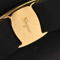 مملوكة مسبقًا Salvatore Ferragamo Black Vara Bow 2way Handbag