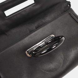 Pre Owned Salvatore Ferragamo Black Gancini Handbag